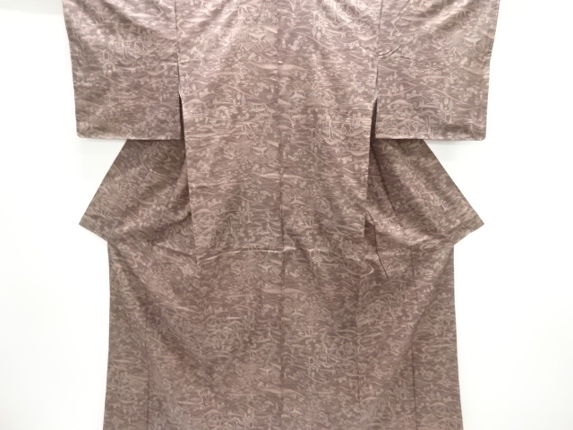 JAPANESE KIMONO / OSHIMA TSUMUGI / UNUSED / SCENERY OF HOUSE